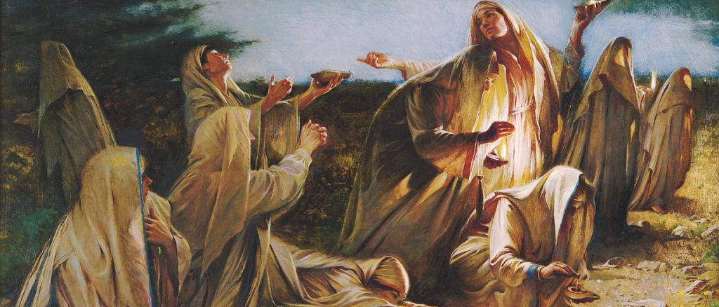"Cinque di loro erano avvedute", dipinto di Walter Rane